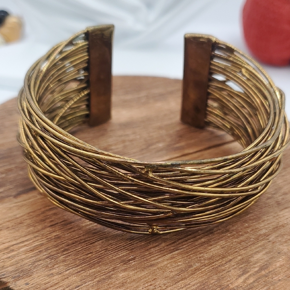 High End Estate Birds Nest Cuff Bracelet B3002